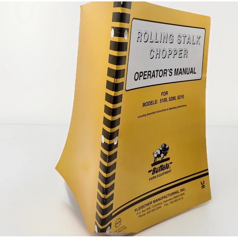Buffalo, Fleischer Mfg. 5100, 5200, 5210‎ Rolling Stalk Chopper Operators Manual